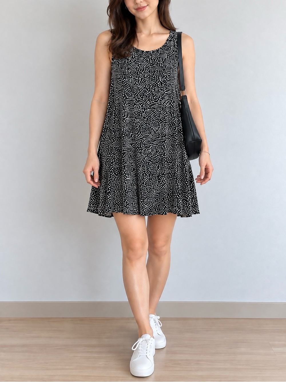 H&M Black and White Printed Tank Dress for Kids